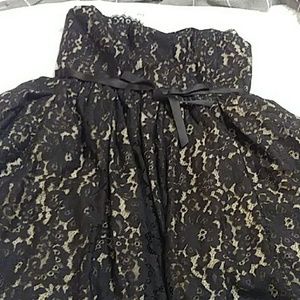 NWT Strapless Black Lace Cocktail/Evening Dress